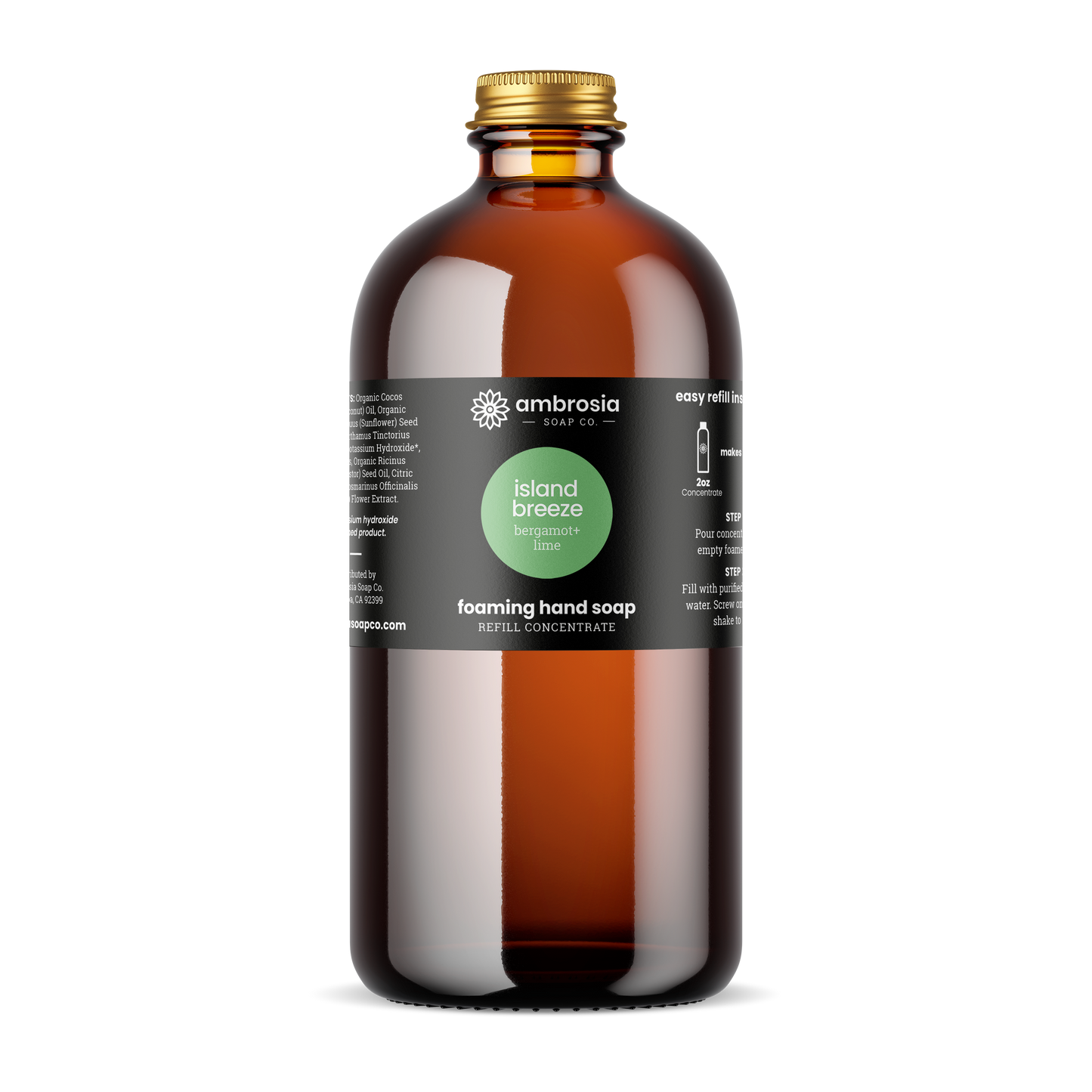 Family Size: Island Breeze Soap Concentrate, Glass Packaging