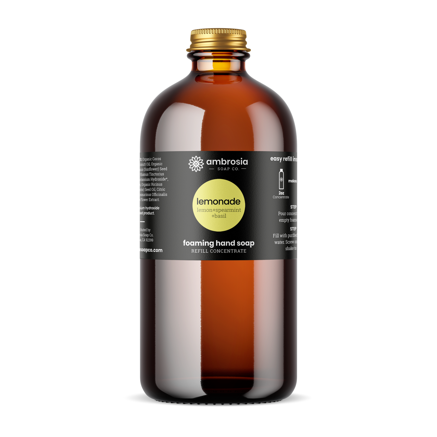 Family Size: Lemonade Soap Concentrate, Glass Packaging