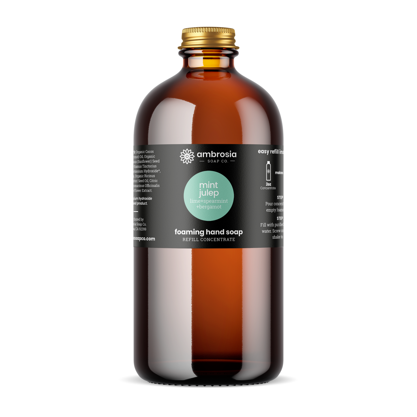 Family Size: Mint Julep Soap Concentrate, Glass Packaging