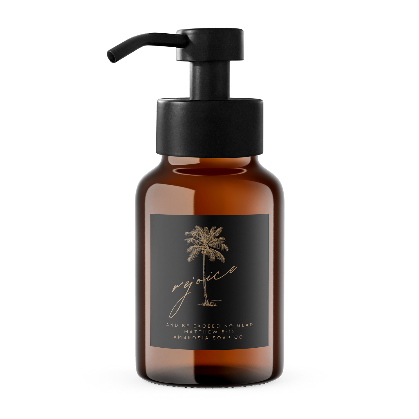 Glass Dispenser - Rejoice, Palm tree